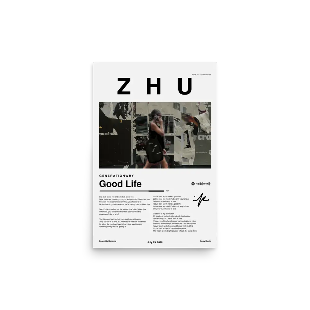 ZHU | White Poster