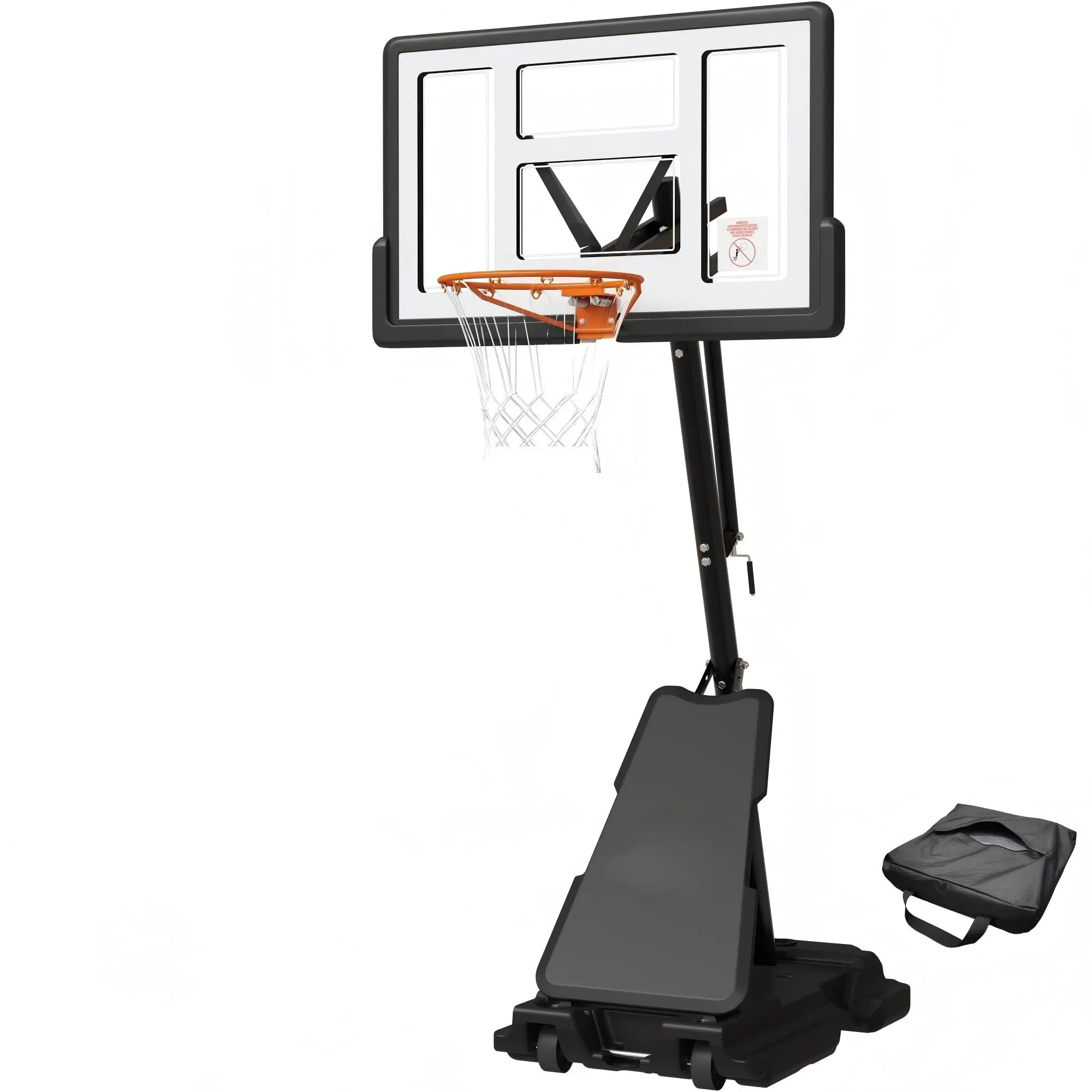 Basketball Hoop Outdoor with 44 Inch Shatterproof Backboard, 5.25-10FT Height Portable Basketball Hoop with Sandbag, Adjustable Basketball Goal System (New 44inch Backboard)
