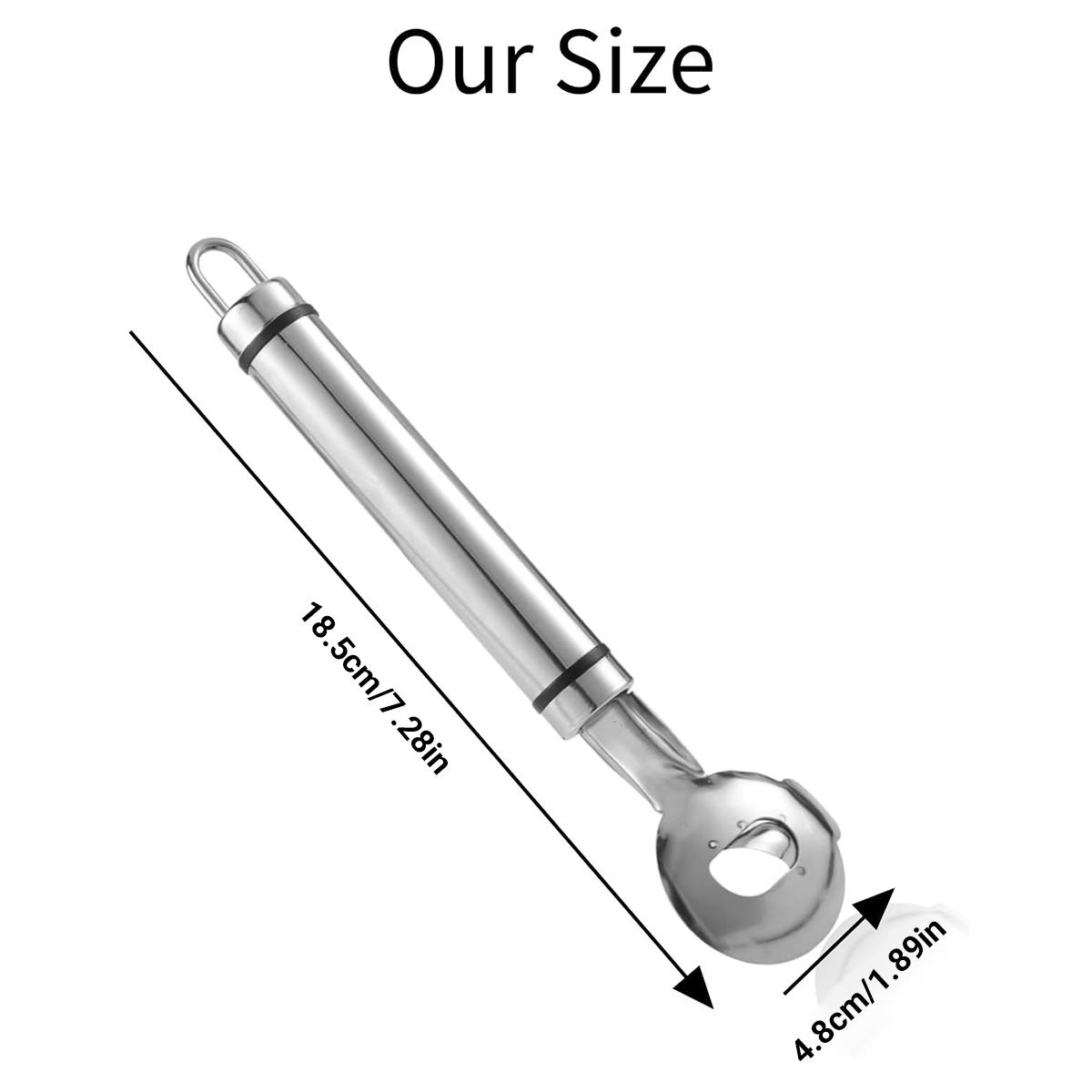 3pcs Stainless Steel Peeler  Multi-Purpose Kitchen Gadget, Cactus Peeler, Noodle Cutter & Scoop, Durable Easy-Grip