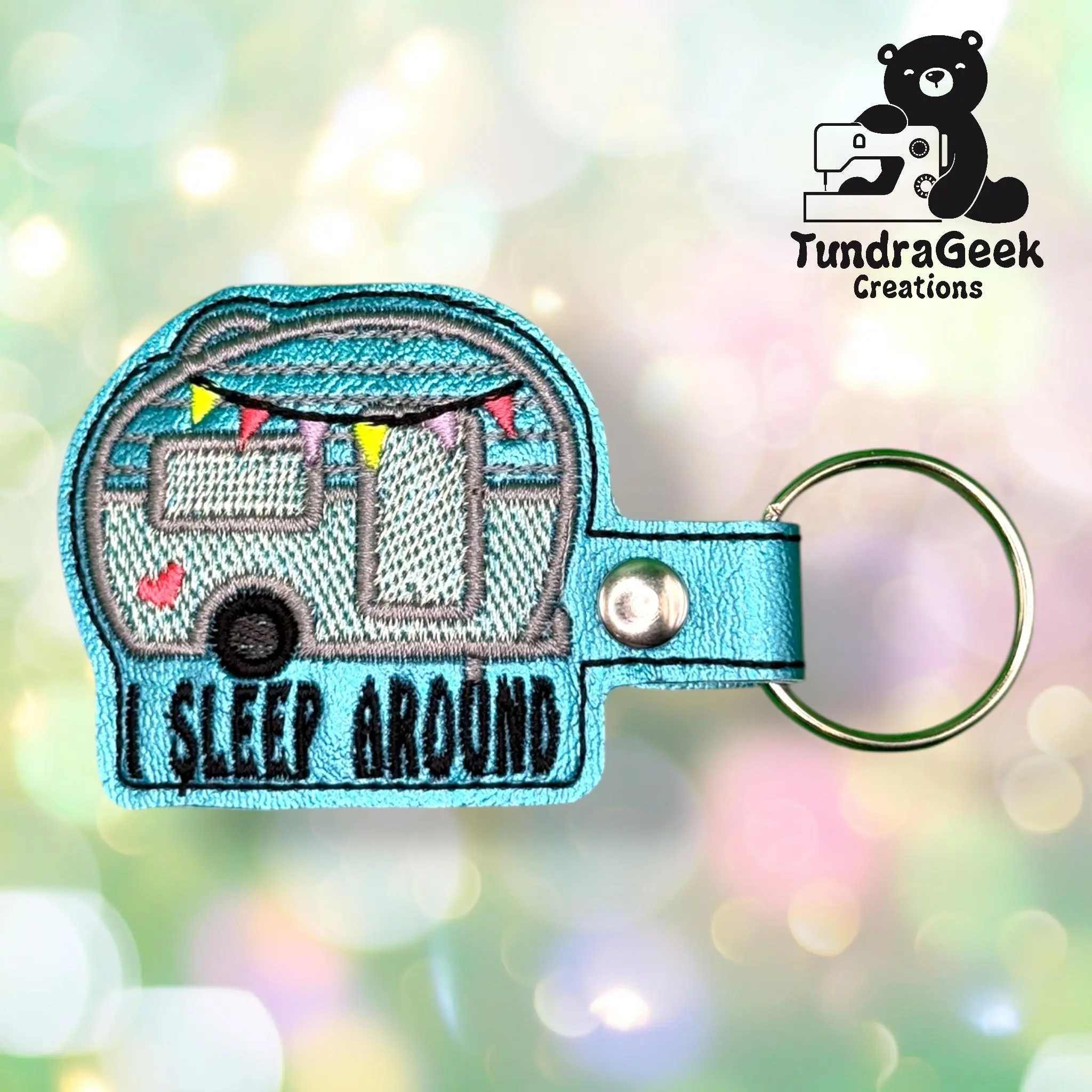 Embroidered Camper Keychain: Funny RV Charm