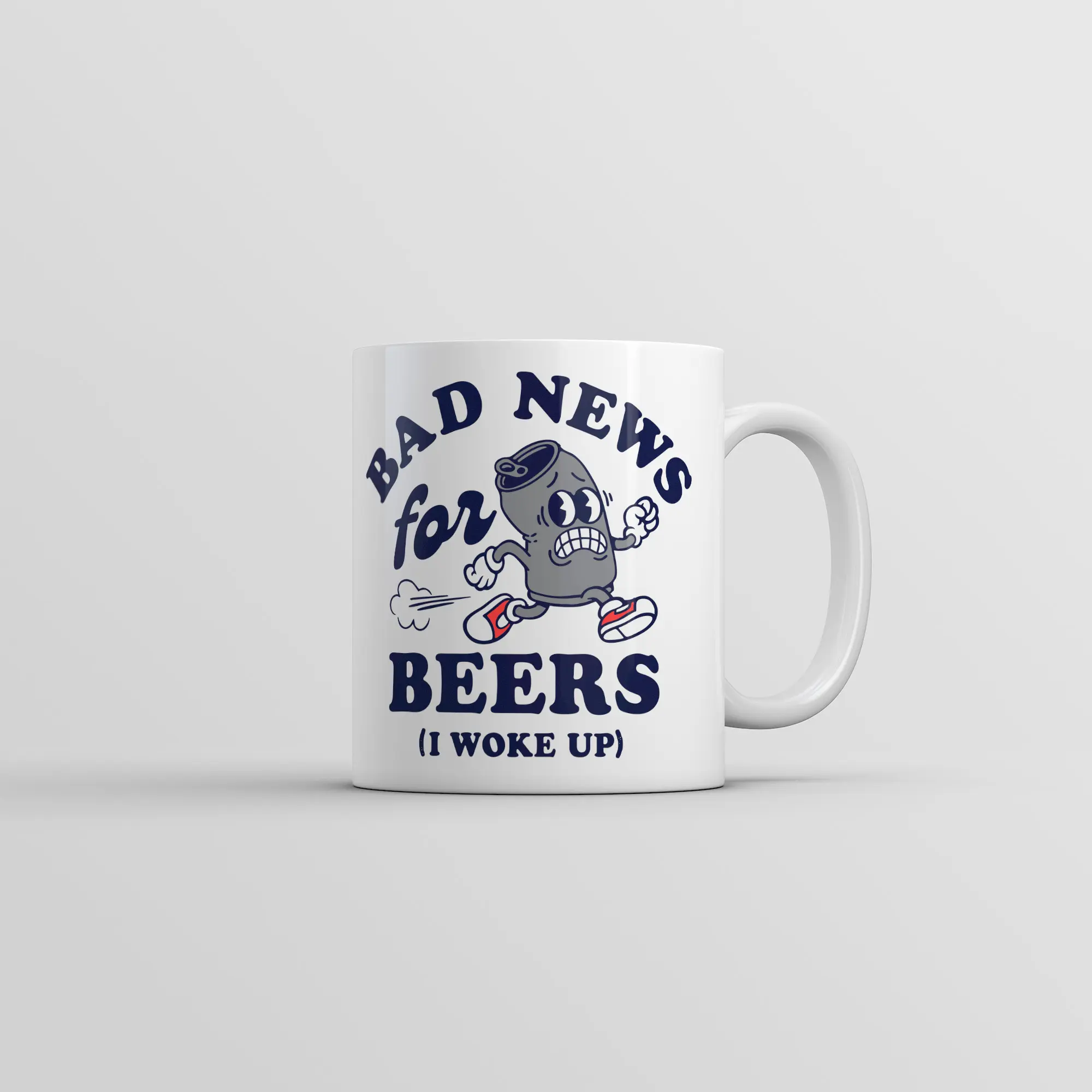 Bad News for Beers I Woke Up Mug Funny Sarcastic Drinking Graphic Novelty Coffee Cup - 11oz Funny Coffee Mugs Ceramic Printed Drinkware Cup