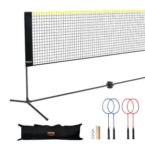 VEVOR 20ft Badminton Net Set Outdoor Portable Volleyball Pickleball Tennis Net