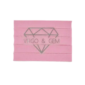 Virgo & Gem Pink Nail Buffer Blocks – 80/100 Grit Nail Prep & Smoothing Tool, 5pcs Set