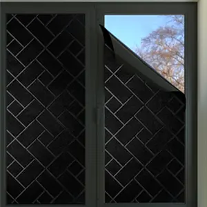 Blackout Window Film Removable Privacy Sticker, Window Privacy Films, UV Protection & Heat Insulation, Static Cling Glass Decal for Doors & Windows Decorations