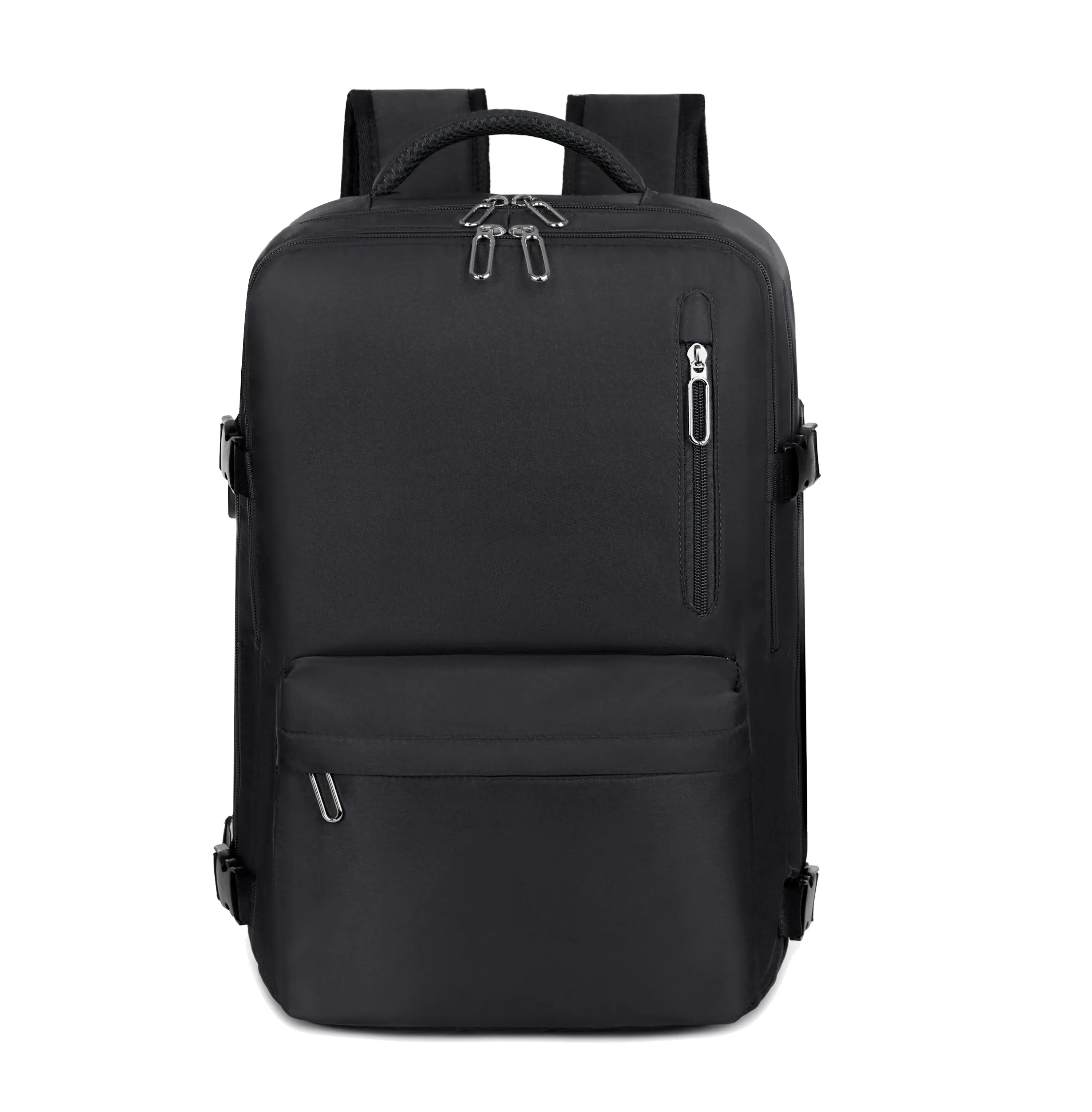 Casual Solid Laptop Backpack for Travel & College, Water-Resistant Bag with USB Charger Port and Adjustable Shoulder Strap for 15.6-Inch Notebooks, Unisex