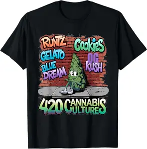 420 Cannabis Bud Nug Stoner Runtz Gelato Cookies Weed Strain T-Shirt