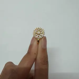 Press on Nose Pins for Women - AD Stones - Comfortable and Stylish Nose Jewelry