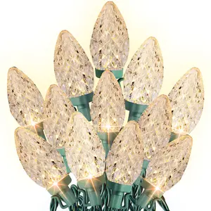 C9 Christmas String Lights, 100 LED 66 FT Waterproof Connectable Green Wire Fairy Lights, Christmas Lights for Indoor Outdoor Home Yard Xmas Tree House Decorations