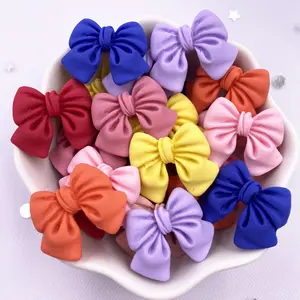 10PCS Mixed Resin Kawaii Colorful Painted Cartoon Bowknot Flatback Stone Figurines Scrapbook DIY Crafts Kit Bow Decor Home Accessories Crafts