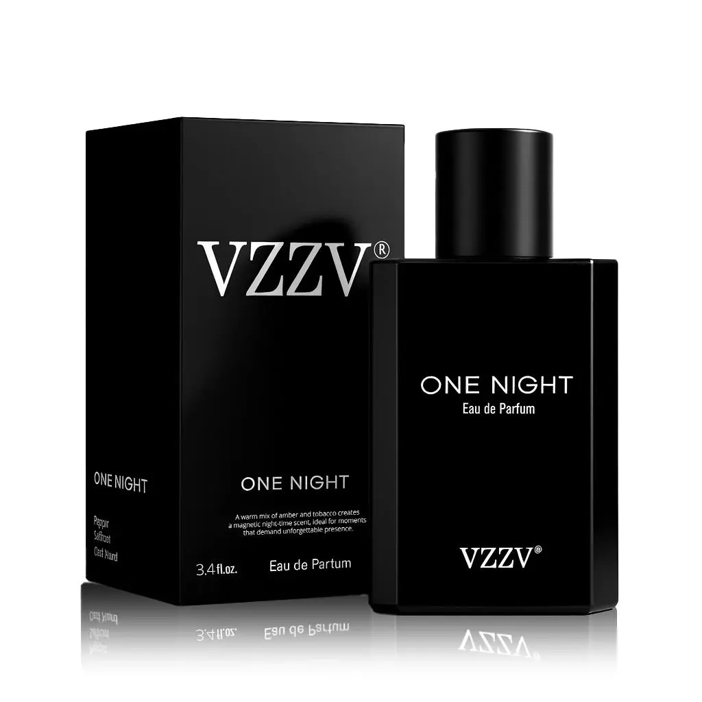 VZZV ONE NIGHT Men's Allure Long-Lasting Cologne, Spicy Oriental Woody Blend 3.4 Oz Eau De Parfum Spray, Charm Extraordinary Gentleman Cologne for Dating