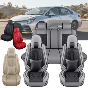 For Toyota Corolla S SE XSE 2014-2019 2020 2021 2022 2023 Thicken Car 5 Seat Cover Luxurious Leather, 3D Printing Technology Designed, Water Resistant Breathable Seat Covers Protector Cushion Pad Mat Full Set Waterproof All Season  - Christmas XMAS Gift