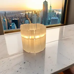 1 set  Selenite Tealight Candle Holder