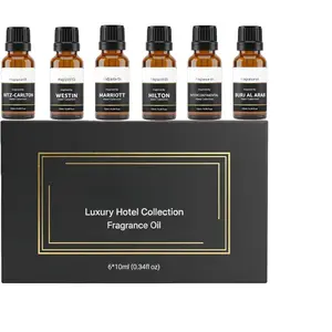 Luxury Hotel Collection  Oil  Set - 6 x 10ml Essential Oils for Diffuser,   , Inspired by InterContinental, Marriott, Westin, -Carlton, Burj Al Arab, Hilton