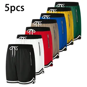 5PCS Men's Shorts, mens shorts, Casual, jersey men,Boyfriend Style printed, gym clothes men, pantalones dehombre, athletic shorts, gym shorts, DrawstringWaistband,basketball shorts, Elasticity LightweightSweatpants Perfect For basketball