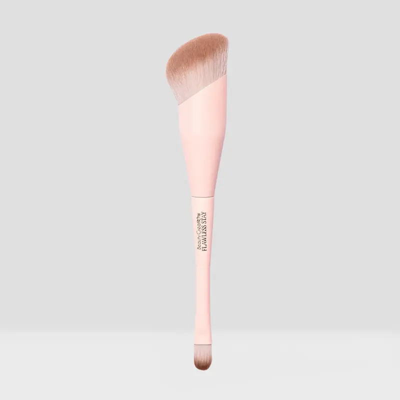 Beauty Creations Dual-Ended Flawless Stay Matte Foundation Brush - Smoothing Blending Complexion Tool, Dual Edge Face Makeup Brush for Cosmetic Application, Blending Makeup Brush