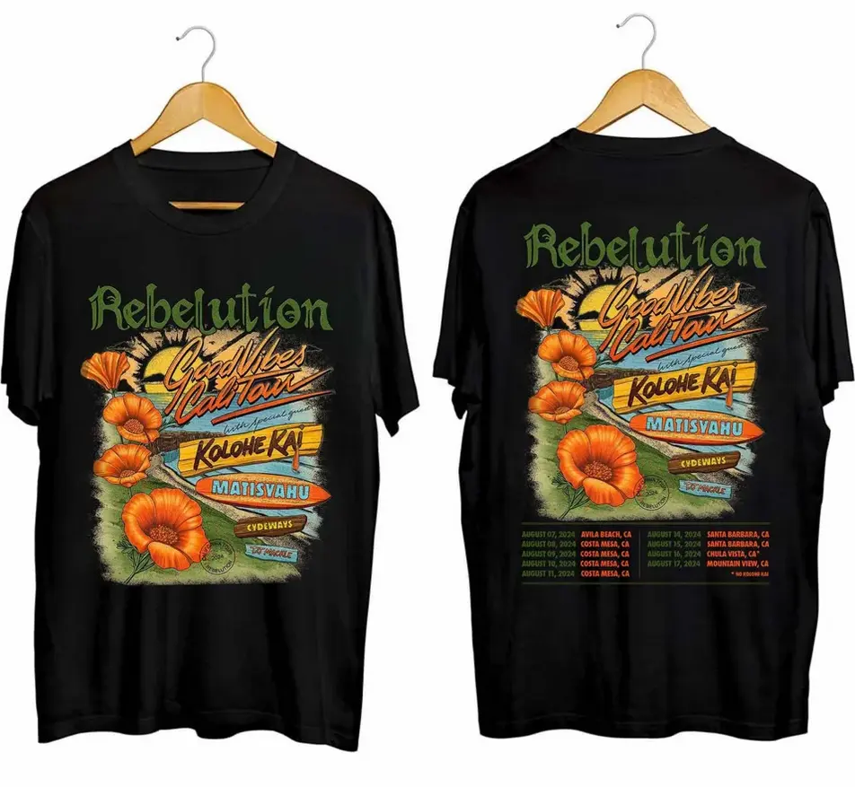 Rebelution 2024 Concert Shirt, Rebelution Good V Cali 2024 Tour Shirt