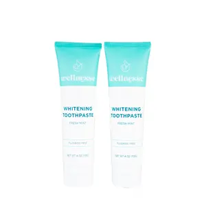 Wellnesse | Whitening Toothpaste 2 Pack - Fluoride-Free Healing Formula with Micro-Hydroxyapatite for Strong Teeth & Healthy Gums Fresh Mint Flavor