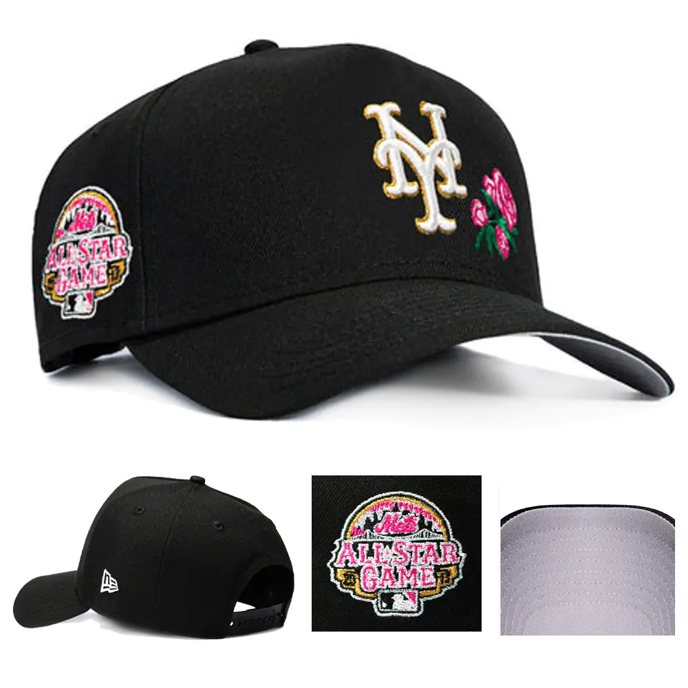 New Era New York Mets 9Forty A-Frame Snapback Features a 2013 All-Star Game Patch and Embroidered Roses