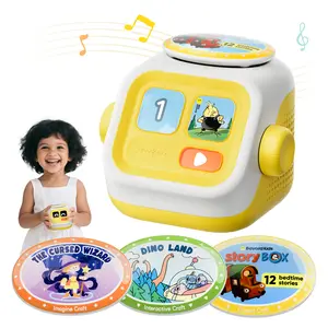 Screen-Free Story Player for Kids, Audio Machine with 3 Interactive Buttons, 3 Story Cards with 120 Stories, Christmas/Birthday Gift for Boys and Girls, Learning, Travel, Bedtime Companion