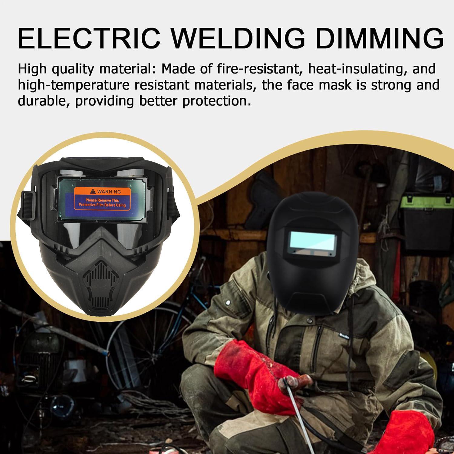 Automatic Darkening Welding Helmet, Heavy-Duty, Adjustable Shade, DIN 4-16 Protection, Clear Welding Lens, Solar Powered, Lightweight & Comfortable Welding Mask for Men/Dad Welding Helmet, Gift Idea