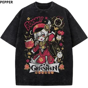 Klee Shirt, Genshin Impact Shirt, Game Shirt, Vintage T-Shirt - Vintage Graphic Tee – Unisex S-3XL – Menswear & Womenswear – Streetwear Tops – Casual Cotton Crewneck Shortsleeve T-shirt