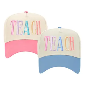 Teach 3D Puff Trucker Hat - @PBANDJ4THGRADE x SWP // Teacher Trucker Hat, Teacher Gift, Custom Hats, Embroidered Hats, Teacher Appreciation