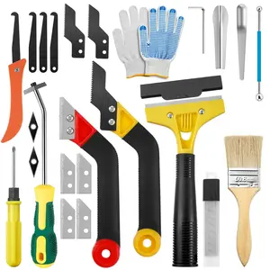 33 Pack Grout  Kit, Tile & Caulk Remover Tools with Grout Saws, Scrapers &  - Ideal for Floor Tile Grout Cleaning, Bath & Shower