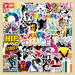 Dance Themed Sticker, 100pcs/set Creative Dance Pattern Decorative Sticker, DIY Decorative Sticker for Scrapbooking & Journal Making