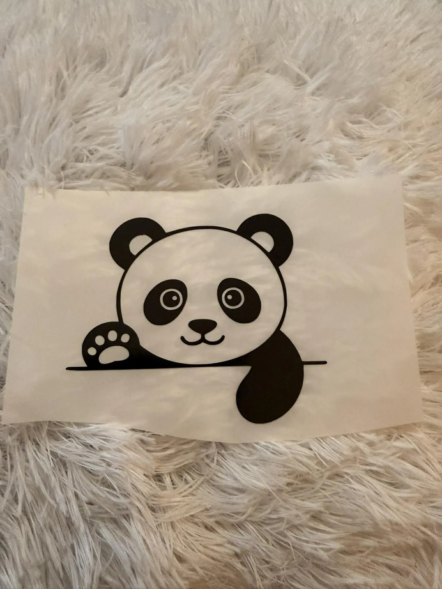 Peek A Boo Panda Car Decal