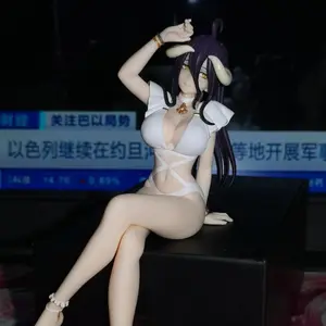 16cm Overlord Albedo Anime Figure White Swimsuit Models Collection Ornaments Action Noodle Model PVC Collectible Toy
