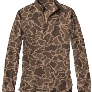 Realtree Camo Zip Long Sleeve Shirt | Lightweight Hunting Top | Outdoor Gear Apparel