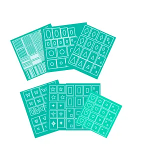 Airbrush Nail Art Stencil Collection – 7 Sheet Bundle (Stars, Hearts, Shapes, Butterflies & More)