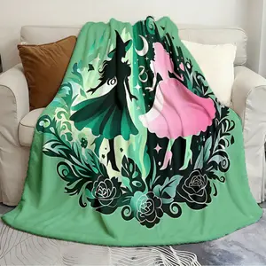 Trendy Blanket Elphaba Glinda Wicked the Musical Smooth blanket Great for bedroom beds sofas picnics and travel throws