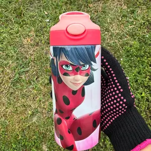 Ladybug 12 oz Tumbler - Reusable Water Bottle, Portable & Washable Design, Ideal for Drinking - Mug, Drinkware, Bottled, Water Bottles, Cup