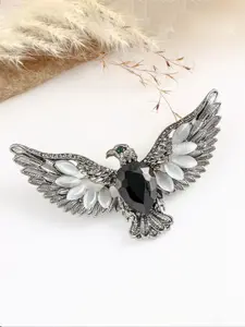 Eagle Design Brooch Pin, Rhinestone Decor Animal Themed Vintage Brooch, Fashion Accessories for Women & Men, Trendy All-match & Exquisite Brooch for Birthday Gift