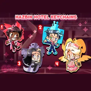 PREORDER - Hazbin Hotel - Colored Translucent Keychains - Alastor Sir Pentious Abel Vox (2nd batch)