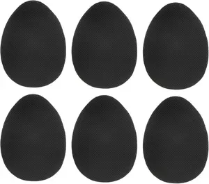 3 Pairs Non-Skid Shoe Pads 3.5"x2.6" No Slip Shoe Grip Stick Sole Protector Rubber Cushion Self-Adhesive for Men and Women, Black