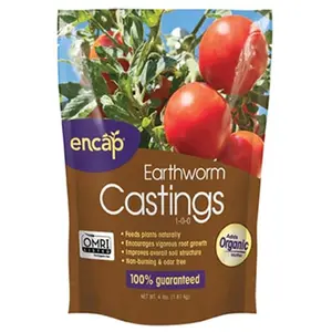 212 MAIN Encap 11175-6 4 lbs. Earthworm Castings, Organic Garden Fertilizer, Odorless Nutrient-Rich Plant Rooting Mixture