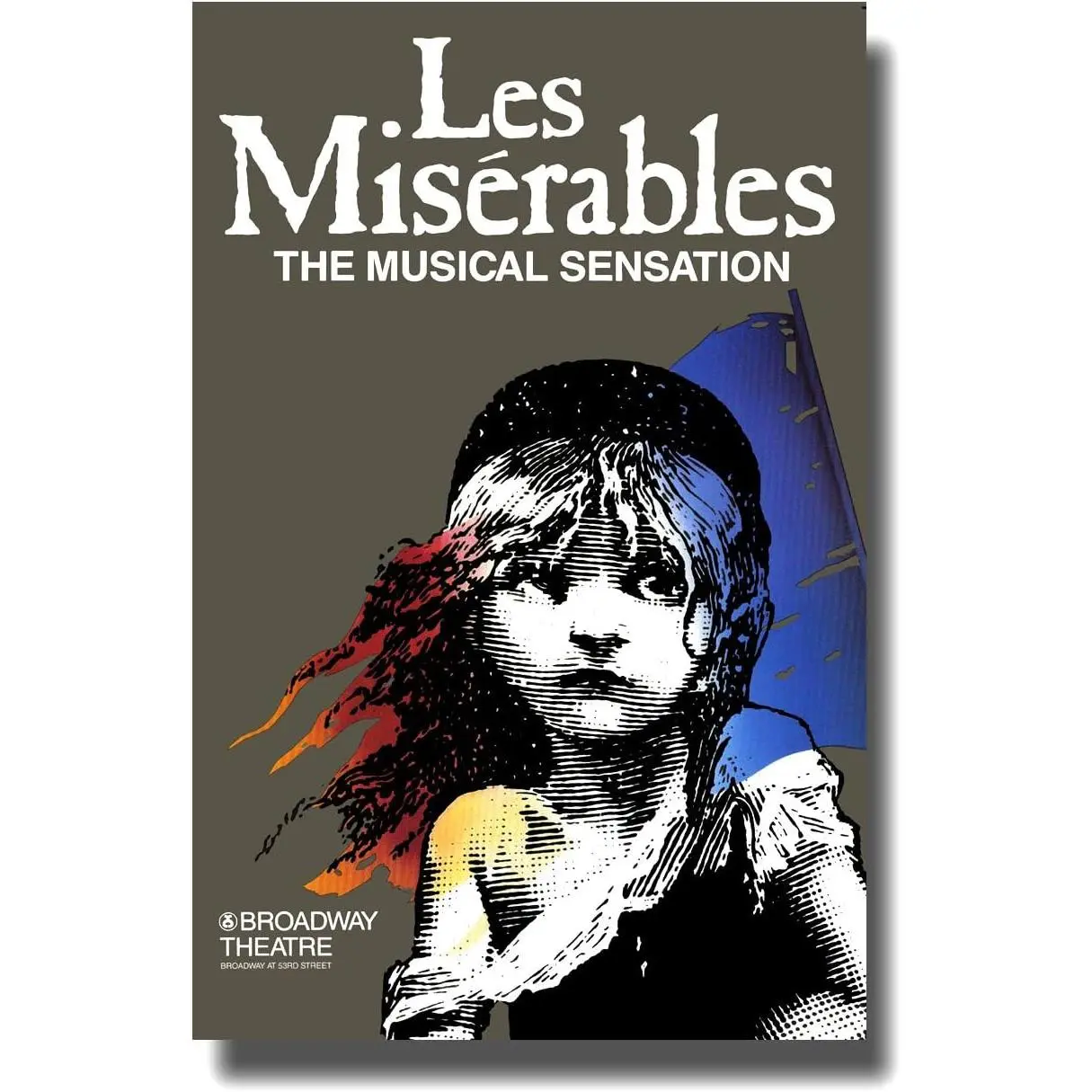 Les Miserables (Broadway) Movie Graphic Wall Poster Reproduction - 11x17" (11 x 17 inches) Unframed Mini Home Decor Print, Featuring Patrick A'Hearn, Cindy Benson, Jane Bodle, David Bryant - For Movie and TV Show Fans