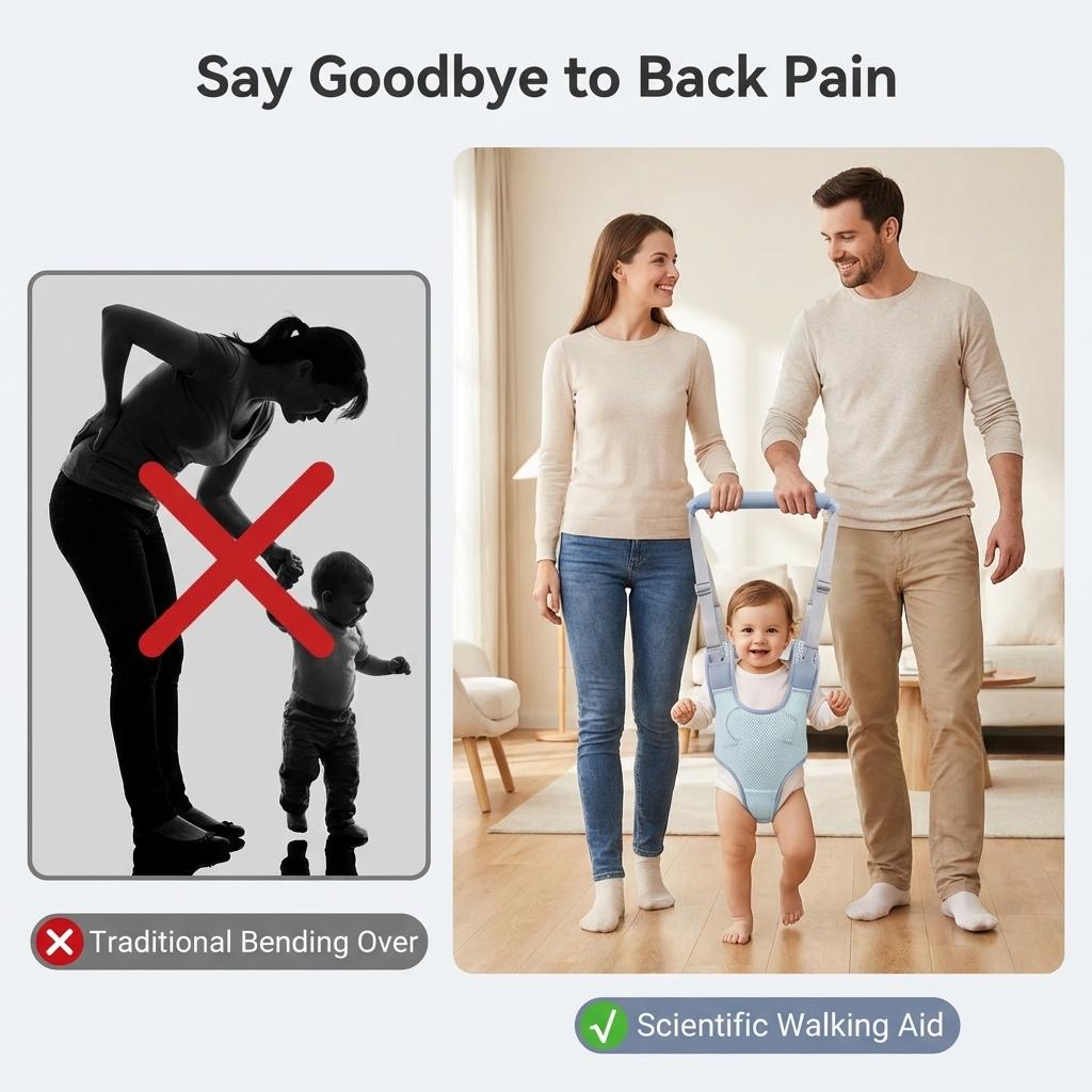  Baby Toddler Walking Harness Backpack, Breathable Anti-Fall Anti-Scratch Walk Assistant, Adjustable Soft Wings Handheld Protective Baby Walking Leash