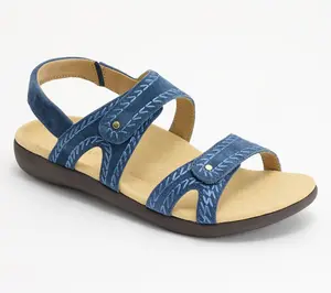 Revitalign Orthotic Adjustable Suede Backstrap Sandals-Verra