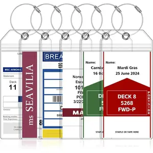 6-Pack Luggage Tags, Waterproof Travel Accessories, Cruise-Specific Essentials for NCL, Princess, Carnival Cruise Ships