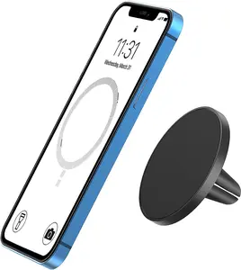 TechMatte MagGrip Car Vent Mount, Magnetic Air Vent Smartphone Holder Compatible with iPhone 14 14 Plus 14 Pro Max iPhone 13 12 Pro Max Mini MagSafe Case, Portable Electronic Device Mount