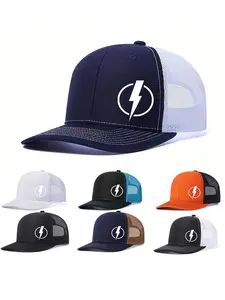 Unisex Richardson Cap Lightning Printing Breathable All-season Baseball Cap Suitable for Daily Outdoor Activities Causal Hats