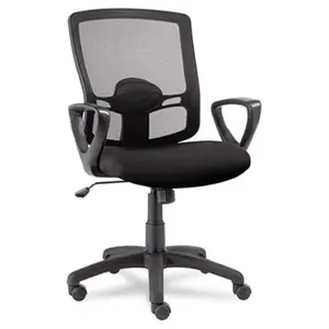 Alera Etros Series Mid-Back Mesh Ergonomic Office Chair with Adjustable Lumbar Support, Swivel and Tilt Functions, Black