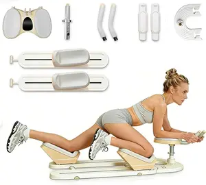 FlexiHome Spine Twist and Stretch Trainer, Adjustable Back Stretcher Machine, Detachable Waist Workout Equipment for Lower Back Pain Relief, Spine Decompression, Leg Stretching & Core Activation