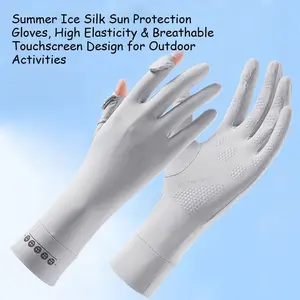 Ladies' Sun Protection Gloves, Anti-Slip, Long Sleeves, Touch Screen, Upf 50+, Ideal for Driving & Cycling, Summer Essentials