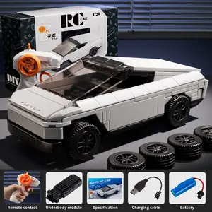 City Racing Remote Control Building Blocks School Bus Construction Blocks Set STEM Educational Role Play Toys Ideal Gift for Kids Christmas Gift Halloween Gift