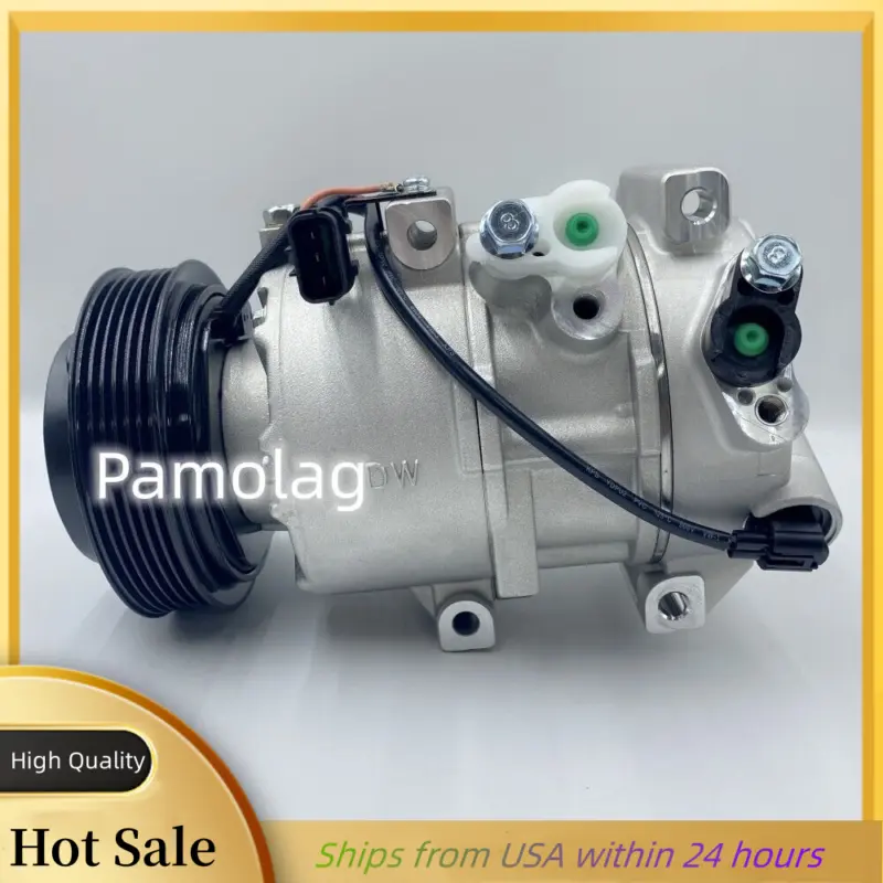 thumbnail image 2 of AC Compressor With Clutch For 2006-2009 Hyundai Accent 1.6L I4 – Pamolag, VS16 Drive, 6 Groove Pulley 2 of 3