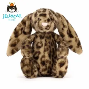 Jellycat Cobblehop Leopard Print Bunny Plush with Dust Bag NWT  Stuffed Animal Cute Bunny Toy  Soft Cartoon Doll